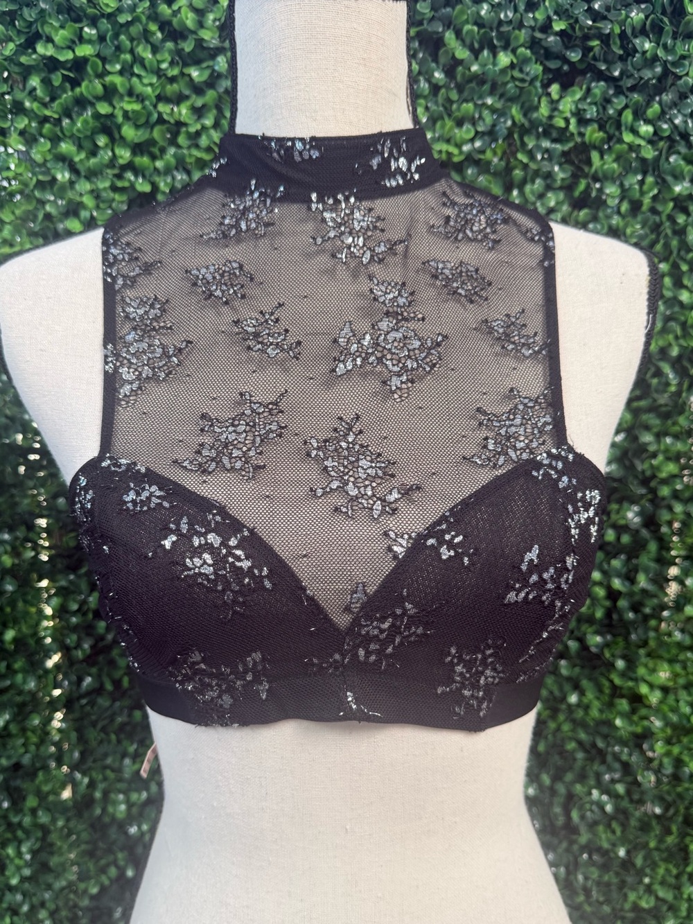 Victoria's Secret Black and Pink Bralette with Branded Tags
